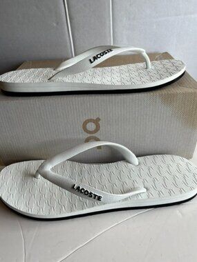 Lacoste flip flop slippers.
